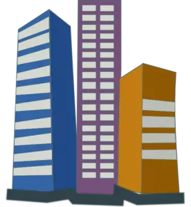 high rise buildings cartoon
